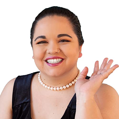 II White Pearl Necklace Genuine Cultured Freshwater (8.0-8.5mm; Necklace 16 Inch)3