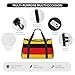Large Travel Duffel Bag,German flag Print Men Sports Tote Gym Bag,Shoulder Weekender Handbag Overnight for Women