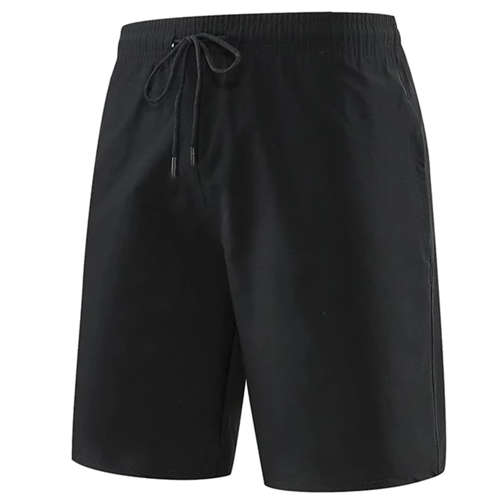 REHJJDFD Mens Athletic Hiking Shorts Workout Shorts Lightweight Sports Gym Running Shorts Black Adult Size 3XL