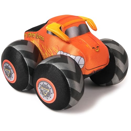 Monster Jam Official El Toro Loco Monster Truck with Sound, Plush Toy, Monster Truck for Boys and Girls, Kids Toys for Ages 3 and Up, 7”