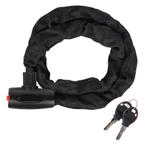 TJWZRKHPM Lock Bicycle Steel Lock Road Bike Heavy Duty -Theft Chain Lock Motorcycle Scooter Reflective Striped Practical(Key 0.73M)