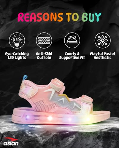 Image of ASIAN KIDS STARWALK-11 Casual Sandals with adjustable velcro closure for easy wear with flexible fitting and trendy and stylish looks ideal for everyday use for kids, girls as well as boys