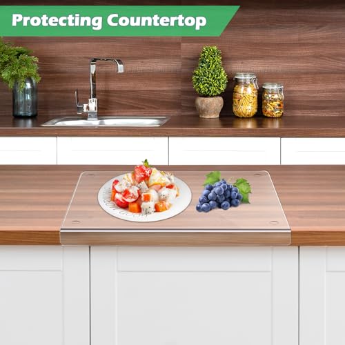 Zocipro Acrylic Chopping Board, Clear Cutting Board with Counter Lip - Image 3