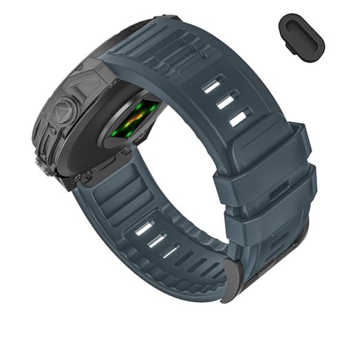 Image of 26mm Quickfit Silicone Watch Bands Compatible with Garmin Fenix 8 Pro /quatix 8 51mm /Fenix 7X /7X Pro /6X /6X Pro /5X /5X Plus /3 HR /Enduro 3 2 /Descent Mk3i 51mm /Mk2i /Tactix 8 /7 pro /epix Pro 51MM