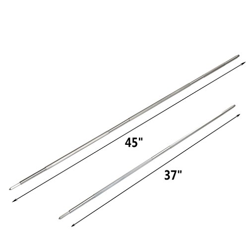 Onlyfire 37-45'' X 1/2'' Universal Hexagon 304 Stainless Steel Grill Rotisserie Spit Rod #TOP1