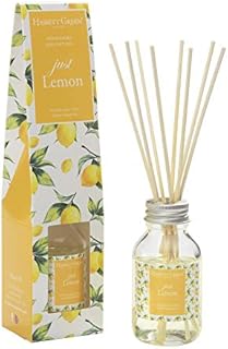 Just Lemon Fragrance Reed Diffuser 100ml - Long Lasting Home Indoor Fragrance - with 8 Rattan Reeds