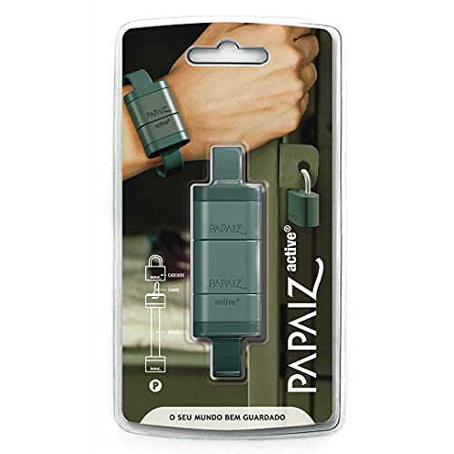 Cadeado Active, Papaiz, Verde Azulado, Pequeno