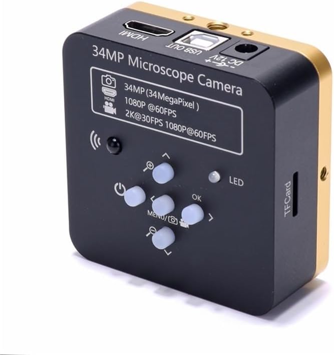 顕微鏡アクセサリーキット 10.0x C-マウントズームレンズ560ライト工業用顕微鏡カメラ 顕微鏡スライド(34MP Camera