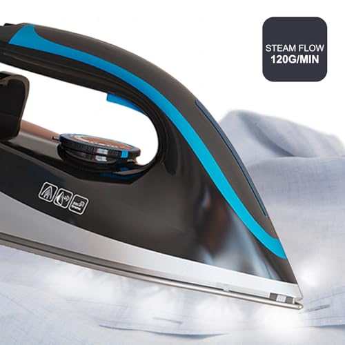 BLACK+DECKER Bügelstation BXSS2401E, 2400 W, Dampfstoß 200 g/min, 120 g/min, Abnehmbarer Wassertank mit 1,5 l Fassungsvermögen, Temperatur einstellbar, ECO-Funktion, In 1 Minute betriebsbereit