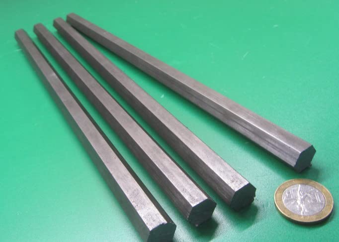 1215 Carbon Steel Hex Rod .500" Diameter x 1 Foot Length 4 Pieces