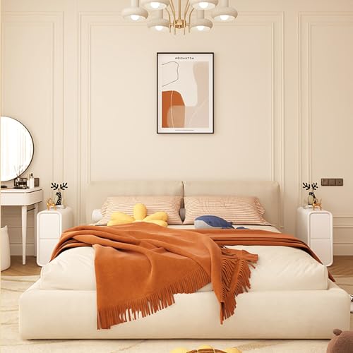 Table de chevet étroite blanche petit espace table de bout de lit fine bois - 7