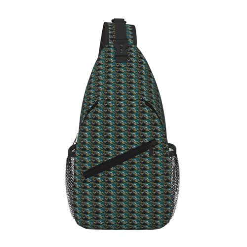 Sac à dos à bandoulière avec motif loutres marron pour adulte et ado