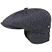 Produktbild Stetson Hatteras Loden Earflaps Herren - Made in Germany Herrencap Schiebermütze Wintercaps mit Schirm, Ohrenklappen, Futter Herbst-Winter - 60 cm blau