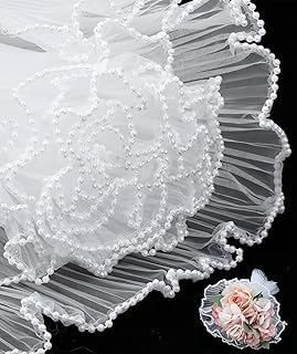 Eoast Flower Bouquet Wrapping Paper Decoration Wrinkled for Anniversary Engagement Thanks giving White Greeting (WRINKLED NET PEARL OFF WHITE)-image-16