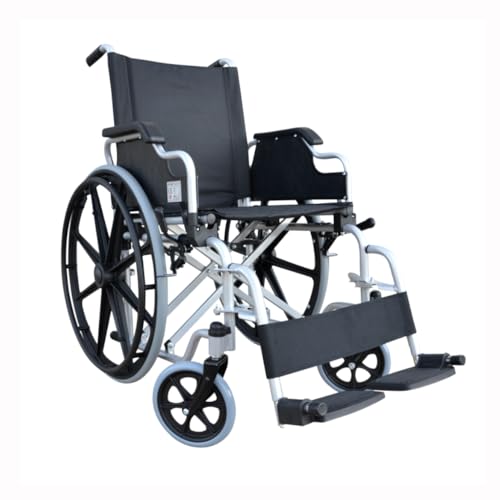 POLIRONESHOP DELO Silla de ruedas autopropulsable plegable y portátil de acero