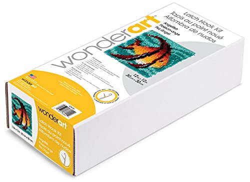 Image of Wonderart 426151C Angel Fish Latch Hook Kit, 12 inch X 12 inch