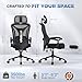 Ergonomic Office Chair with Footrest - Adjustable Lumbar Support & Headrest, 90-160° Reclining Mesh Back Computer Chair - Home Office/Gaming, 350lbs Capacity