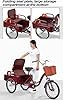 Large rickshaw tricycle with pedals,mobility trike with foldable back seat,cruiser trike with back cargo cabin,hydraulic front fork,3 wheels bicycle #3