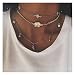 Produktbild Anglacesmade Bohemia Layered Choker Halskette Stern und Mond Halskette Elefant Halskette Stern Mond Elefant Charm Anhänger Halskette für Damen und Mädchen