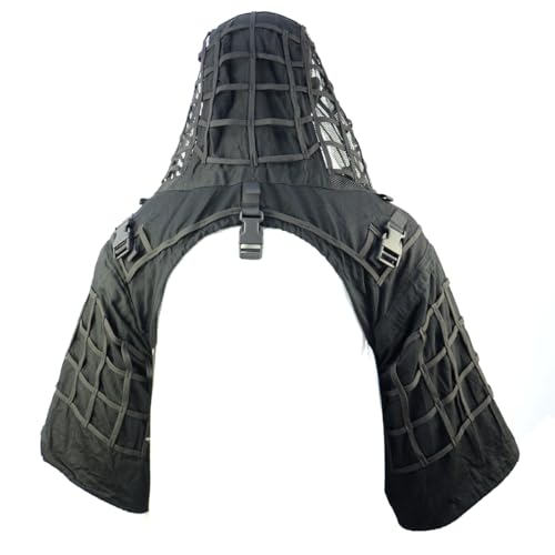LytHarvest Ghillie Suit Foundation, Tactical Sniper Coats/Viper Hoods (Black)