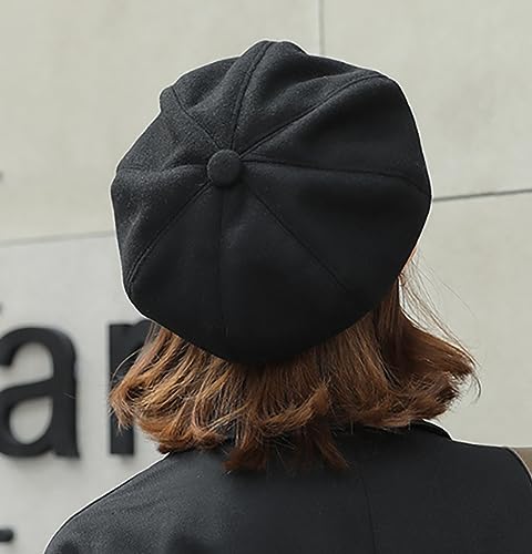 Niction N-MZ04-BLACK Newsboy Hats For Women, Women Newsboy Hat Trucker Hat Beret Newsboy Caps Retro Fashion Winter Hats thumb #5