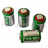 Hillflower 5 Piece 11A A11 MN11 L1016 G11A 11 Bulk 0% Mercury 0% Hg 6V Heavy Duty Alkaline Battery