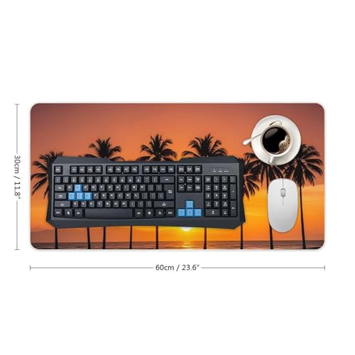 Desk Pad Protector 24x12 Inch Extended Tropical Sunset Beach miniatura 2