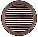 KOTARBAU® Haeusler-Shop - Rejilla de ventilación redonda con rejilla protectora contra insectos, 100 mm, color marrón