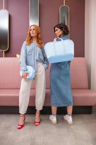 reisenthel coolerbag Twist Powder Blue - Kühltasche aus hochwertigem Polyestergewebe – Ideal für das Picknick, den Einkauf und unterwegs – Ansicht 4
