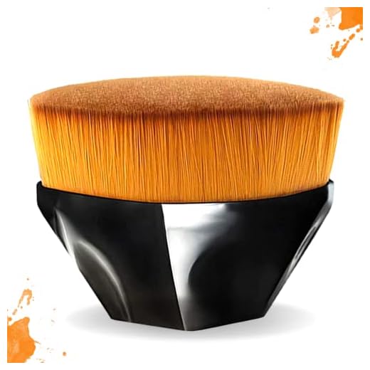 Sohefa Cepillo De Maquillaje Con Tapa Plana, Brochas De Maquillaje para Base, Brochas De Maquillaje Con Tapa Plana, Brochas para Base De Maquillaje, Pincel de Base Kabuki de Topo Plano