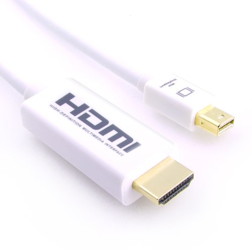 LCS - 1,8 m - Cordon Mini DisplayPort 'Thunderbolt' pour APPLE (** AVEC AUDIO**) Compatible 'Thunderbolt' vers HDMI 1.3b - Full HD 1080p - pour MacBook, MacBook Air ,MacBook Pro, iMac, avec Mini DP