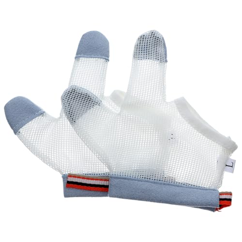 VERDANVERSE de Medio Dedo para Niños Cordón Ajustable, Manoplas Transpirables de Nailon para Evitar Chuparse el Pulgar, Talla L, para Uso Diario y Actividades Sensoriales