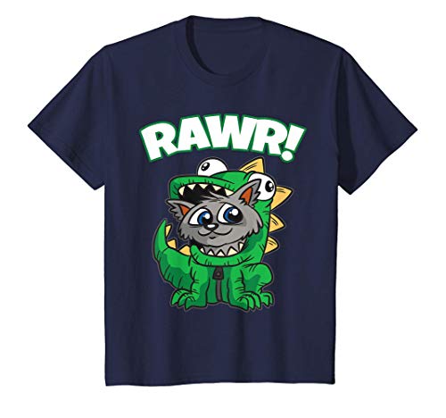 Enfant Rawr - Chat en pyjama dinosaure T-Shirt Cover