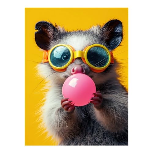 Peinture diamant Possum Bubblegum POLIUAWS 30x40 cm pour loisirs créatifs