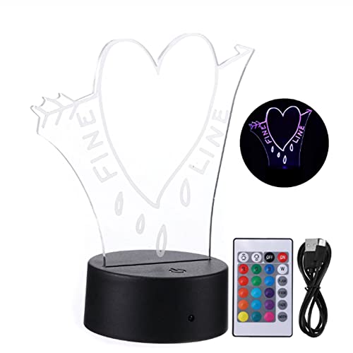 Anime 3d Led Lampada Illuminazione Creativa Per Casa Usb Luce...