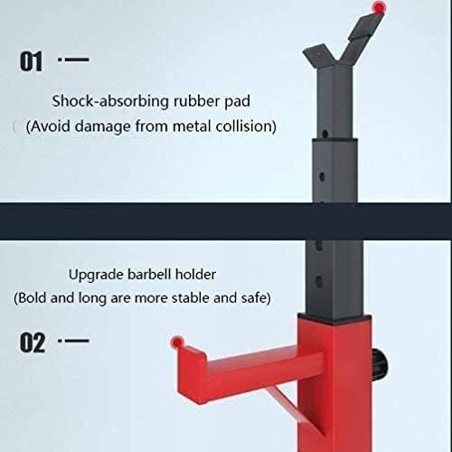 Barbell Stand Weight Lifting Rack Gym Family Fitness Pull-Up Bars Bench Press Multifunctional shelf Adjustable bracket Squat rack Men's fitness barbell rack Home indoor gym Strength training stan