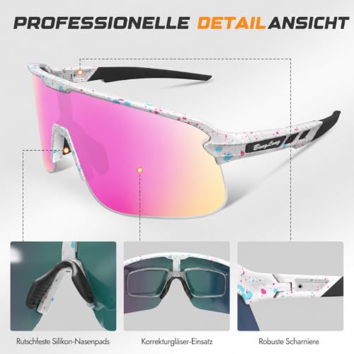 Image of BangLong Sports Sunglasses, UV400 Cycling Glasses for Men Women
