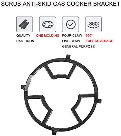 Miniatura 3 de Meter Star Estante universal para estufa de gas de 7.5 pulgadas, soporte antideslizante para ollas Moka, calentadores de mantequilla, cacerolas
