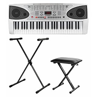 McGrey LK-5430 Keyboard de Piano avec Microphone, Support et Banc- Clavier électronique à 54 Touches Lumineuses – Mini… - Les Beatles, Paul McCartney, John Lennon, RIngo Starr, George Harrison