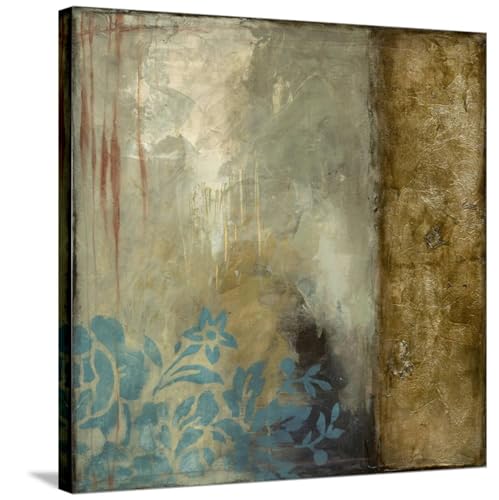 ART.COM Stretched Canvas Print Teal Patina III by Jennifer Goldberger, 30" x 30"