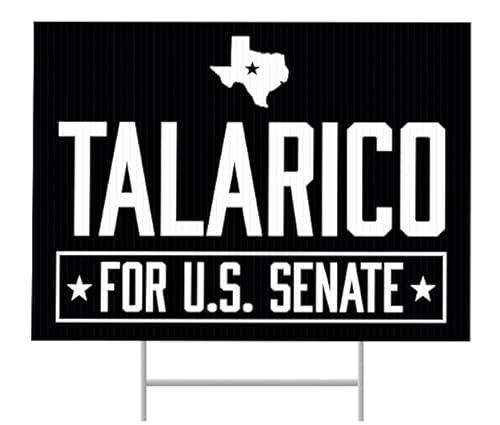 SignPro James Talarico For Senate Yard Sign | James Talarico Sign | Talarico For US Senate Lawn Sign | Texas Senate 2026 | 24" x 18" Corrugated Plastic | Includes H Stake | Double Sided