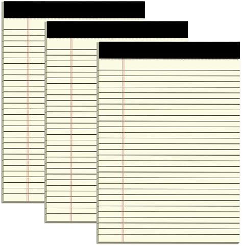 MSKKSM Legal Pads 8.5 X 11, 3 Pack Yellow Note Pads 8.5 X 11 Writing Pads, Wide Ruled Legal - View #6