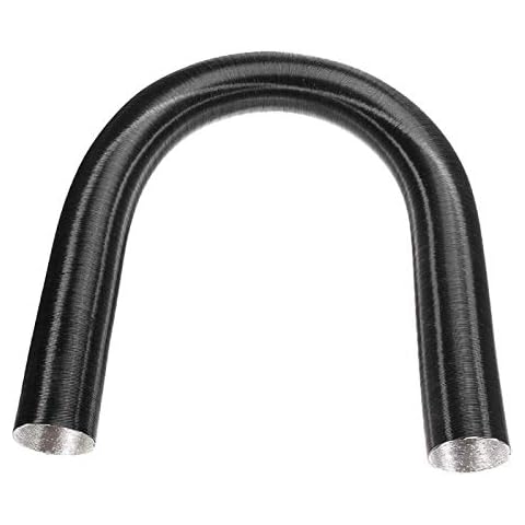 DSFSAEG Air Ducting Hose,60mm Pipe Auto Aluminum Foil Car Heater Duct Vent Warm Air Outlet for Webasto(Black) Cover