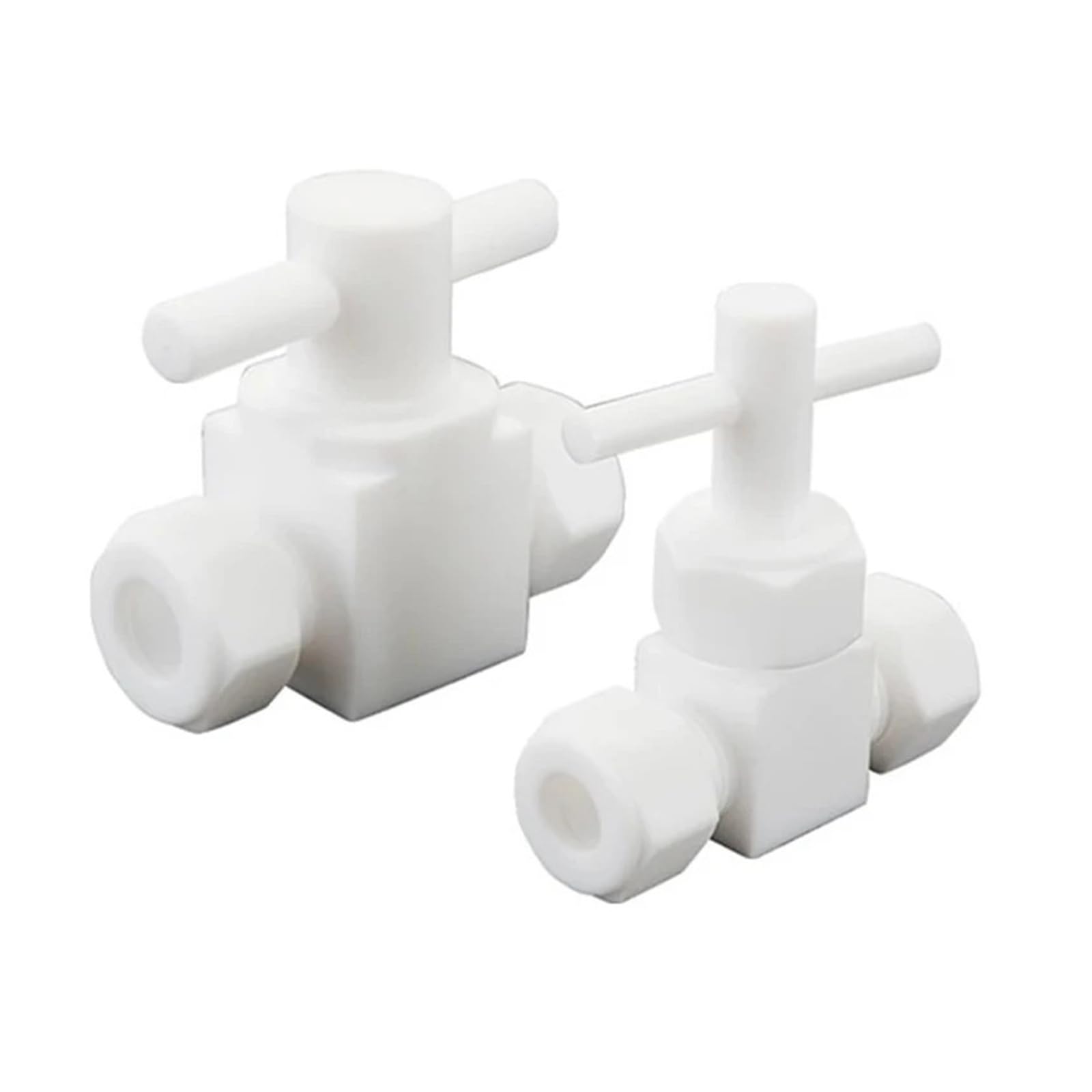 Válvula de Bola de Tres vías Conexión de compresión Teflón Resistente a la corrosión | 3 4 6 8 14-20 mm 1/8" 1/4" 3/8" 1/2" 3/4" 1"(1I16-1I16-1I16)
