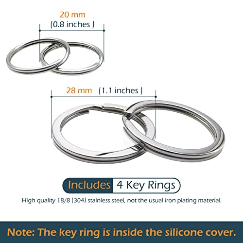 Image of 2Pcs Silicone 3 Buttons Key Fob Cover Remote Case Keyless Protector Compatible with Chevrolet Chevy, Wool Car Washing Gloves - Scratch-Free Wash Mitt Sponge for Car Wash