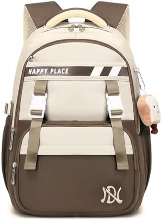 Mochila Espaçosa de Duas Cores para Mulheres, Estudantes, Cabe No...