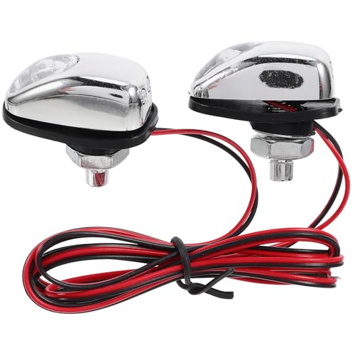 LIFKOME 2 piezas Boquillas de Lavado Parabrisas con Luz LED Azul para Coches y Camiones Instalación Sencilla Rociador Frontal para Limpieza