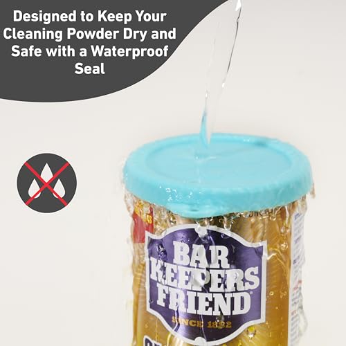 4 Pack Silicone Powder Cleanser Lids, Compatible with Bar Keepers Friend, Comet, Ajax Powder Cleanser(12 oz & 21oz), Moisture Resistance, Cleanser Accessory to Keep Powder Dry