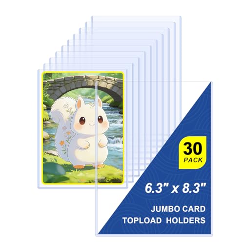 Jumbo Card Top Loader for 5.9x8.1 Oversized Cards 30 Pack