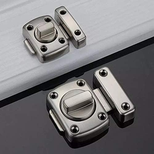 Slide Latch,Gate Bolt Lock,Bolt Sliding Door Lock, Universal Door Latch Gate Latch Security Sliding Door Lock Bolt Zinc Alloy with Screws(C)